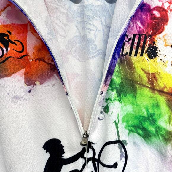 CHUANG DI Womens Cycling Jersey Front Pockets Non Slip Waist size XS - Picture 4 of 15